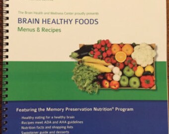 Brain Healthy Foods Cookbook - Menus and Recipes - pdf digital Brain Health