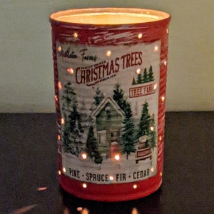 NEW!! Tin Can Lanterns/Vintage Christmas Tree