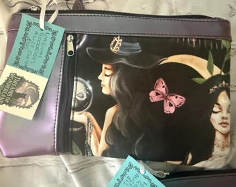 Witches glamorous magical goddesses clutch wristlet bag with matching purse mini version handbag
