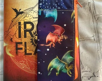 Eyeglass Pencil case with bookmark all in one witches dragons poe lizard gothic
