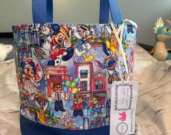 Main Street USA. Disney characters inspired Tote bag