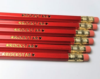 Rockstar 6 Pencil Set, Plant Parent Gift, HB#2 Pencils