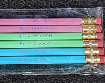 Be a Unicorn Pencil Set, Unicorn Themed Party Gift, Unicorn Gift For Girls