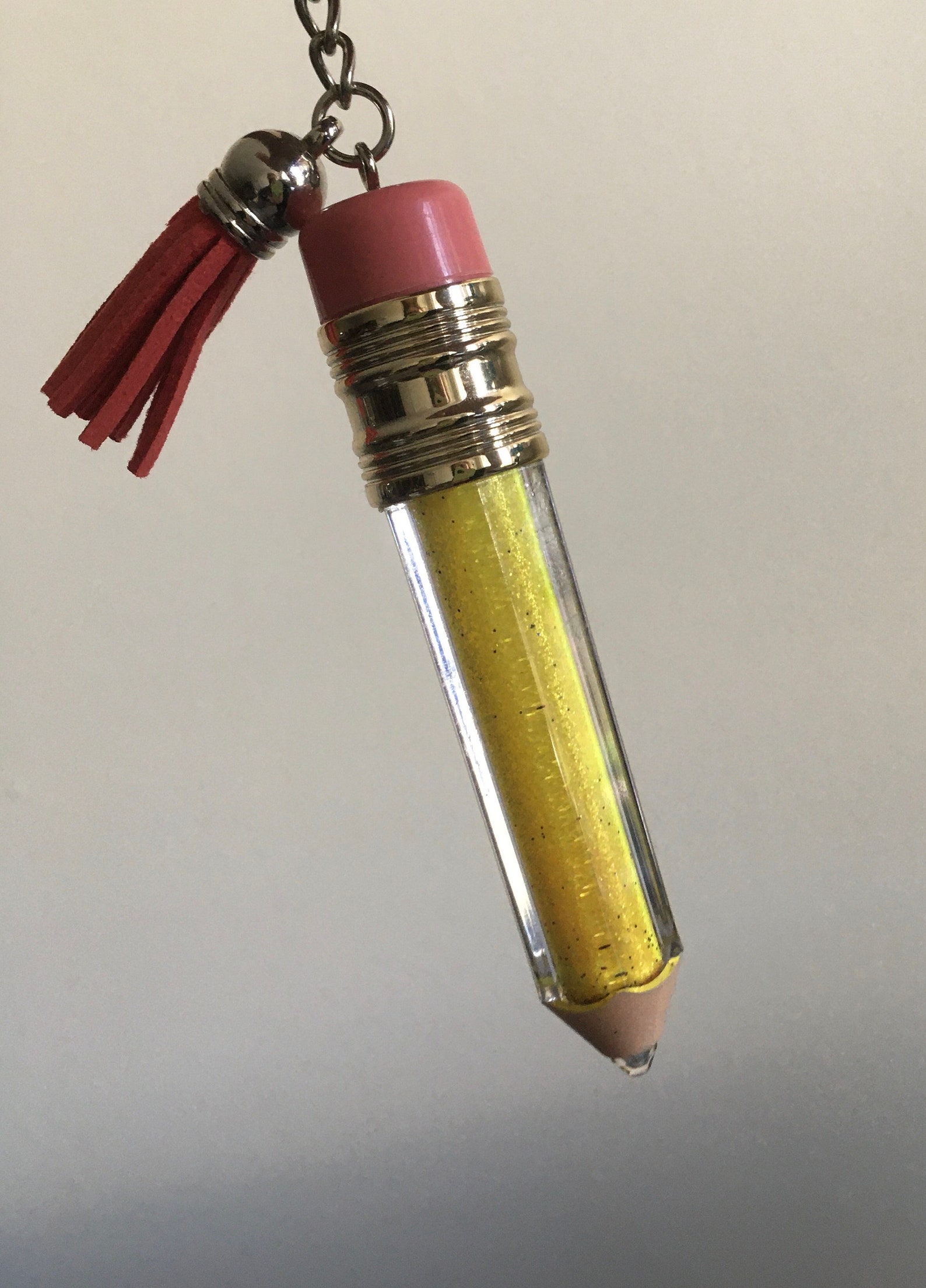 Personalized Pencil Shape Keychain with Tassel Pencil Etsy