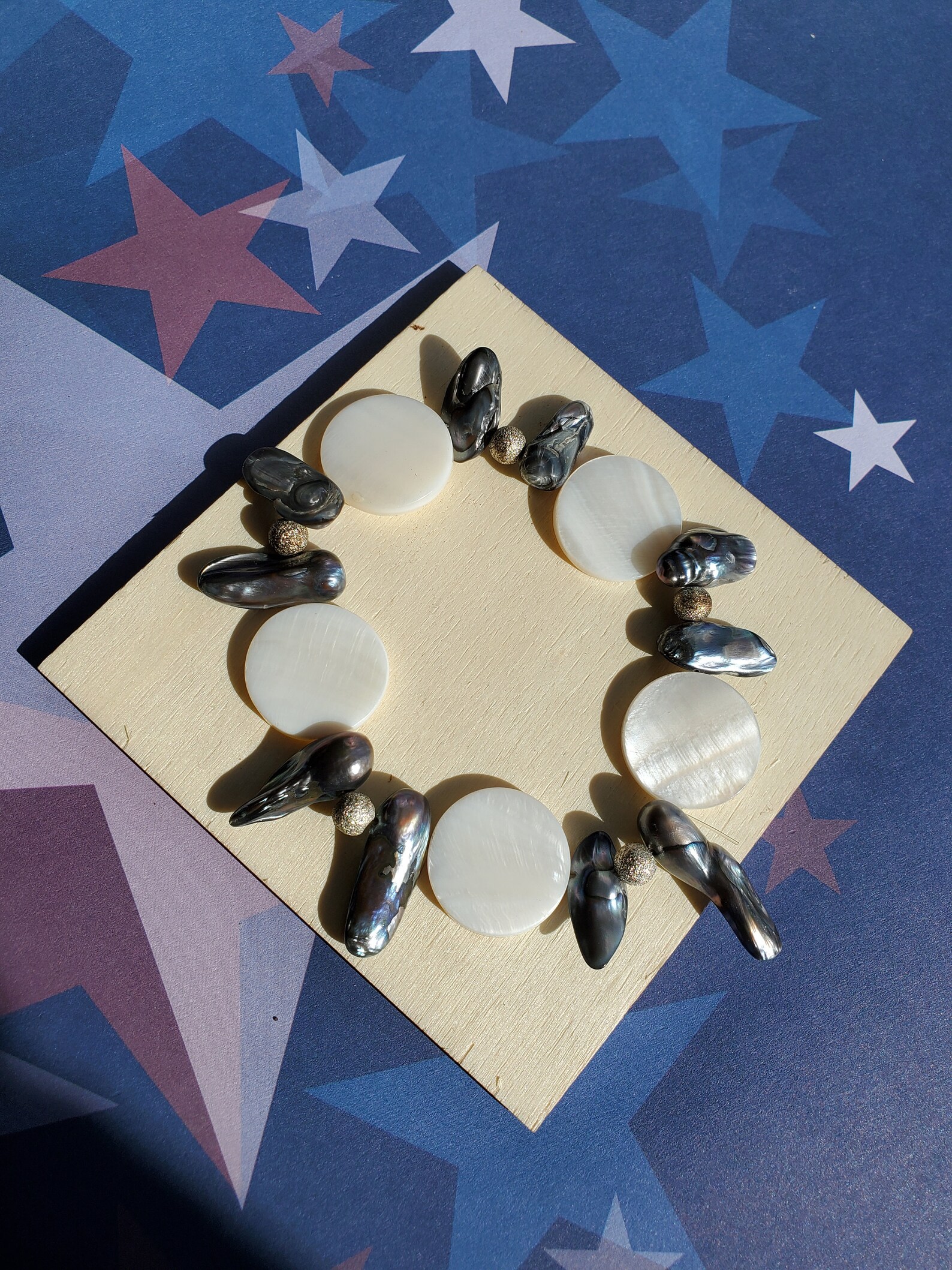 Oyster shell bracelet Etsy