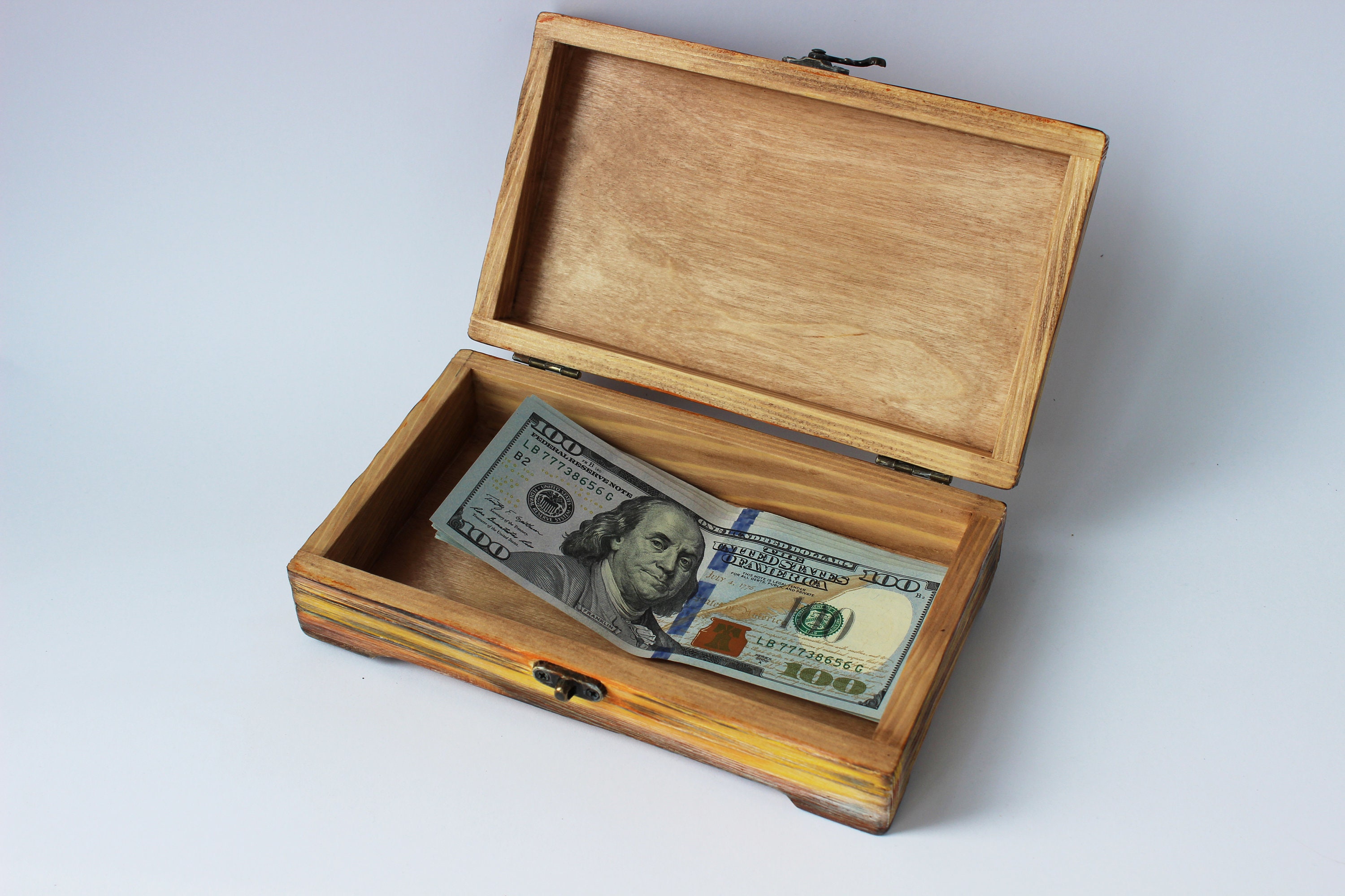 A Wooden Box for Money Box Gift for Men Petty Cash Box Etsy