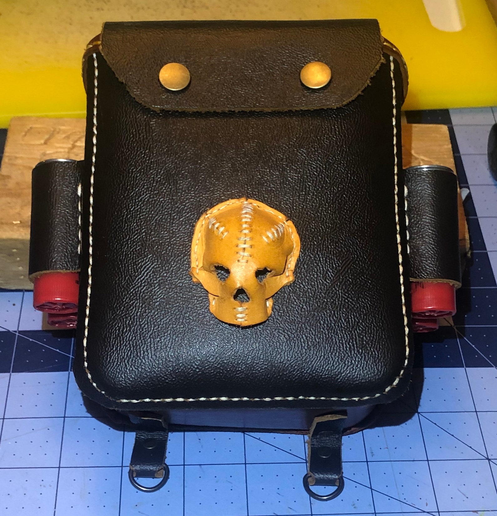 Shotgun shell pouch leather hand crafted Etsy