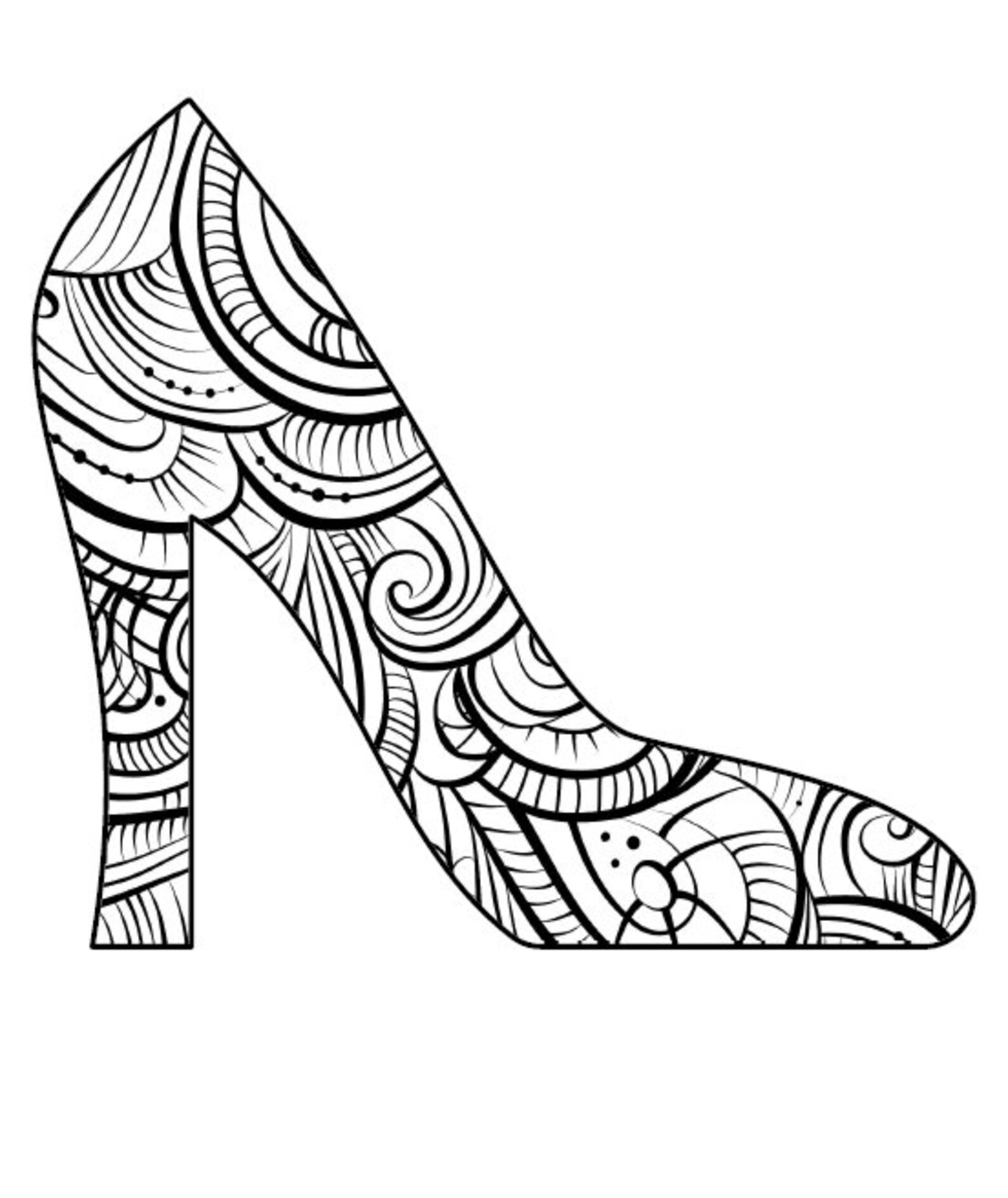 10 High Heel Coloring Pages Lot 1 Etsy