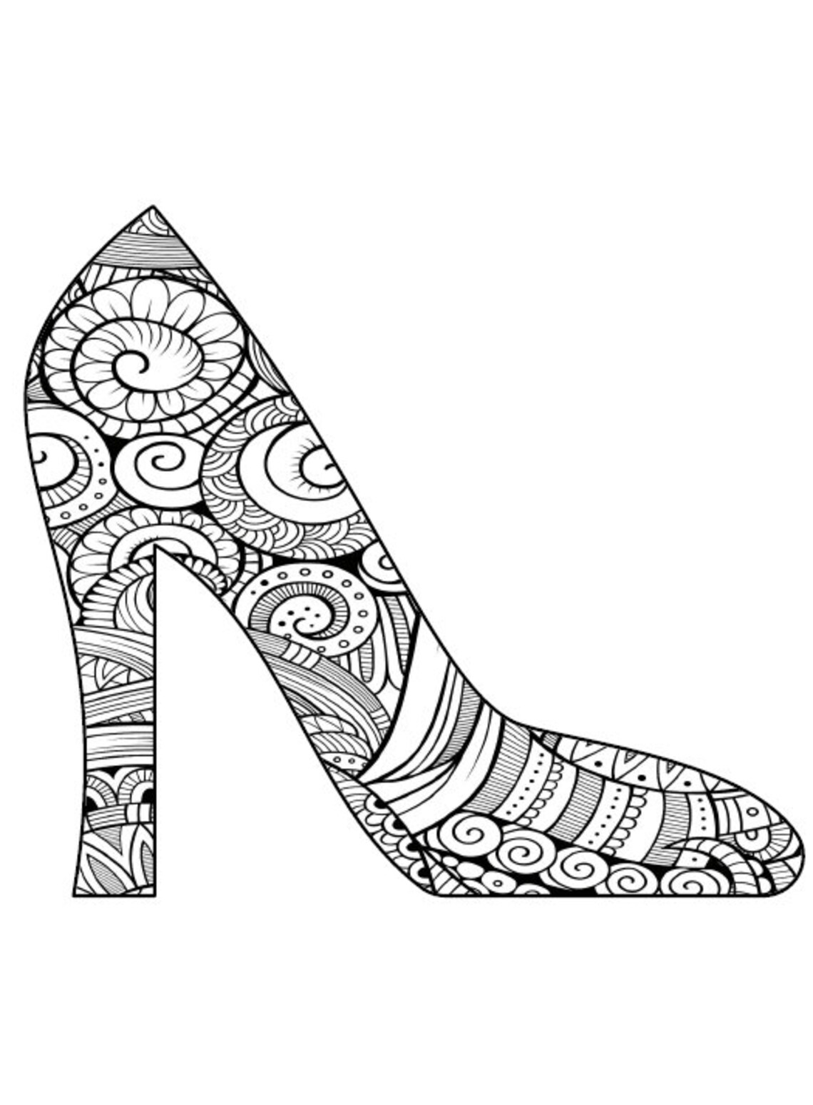 10 High Heel Coloring Pages Lot 1 | Etsy