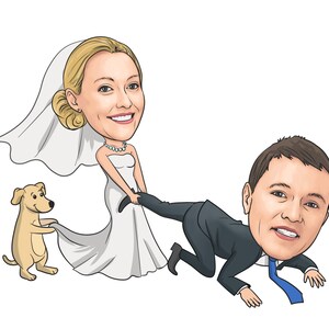 Caricatura personalizzata, caricatura ritratto di famiglia, artista caricaturista digitale, disegno caricaturale digitale, regalo fotografico personalizzato, caricatura supereroe