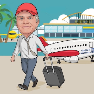Custom Cartoon Caricature from Photo: Personalized Art Gift