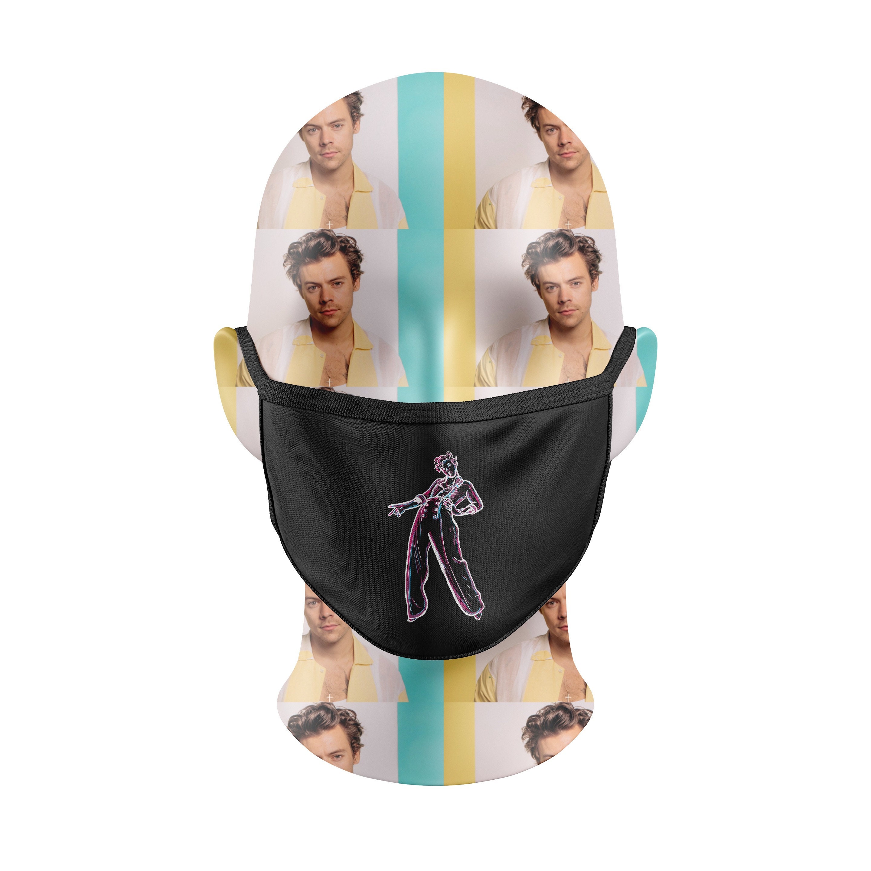 Harry Styles Mask Harry Styles Merch Harry Styles Face Mask Etsy