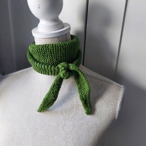 MADE TO ORDER Evri Uk - Adorable handmade hand knitted tiny scarf Sophie scarf neckerchief ascot tapered mini scarf scarves mothers day mum