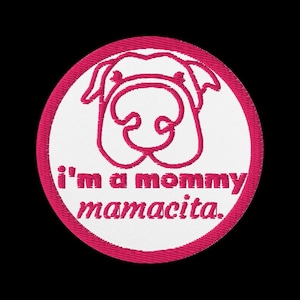 Dog Mom-Embroidered patches
