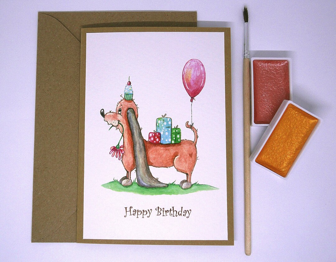 Funny Birthday Card Handmade Kraft Paper Folding Card With - Etsy