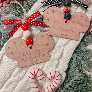 First Disney Trip Ornament | Mickey Ornament | Disney Trip Family Ornament | Personalized Family Ornament | Christmas Ornament