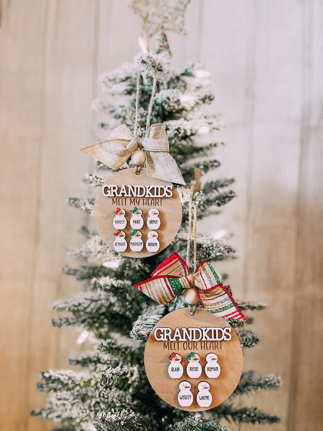 Personalized Grandkids Ornament Grandparents Christmas Gift
