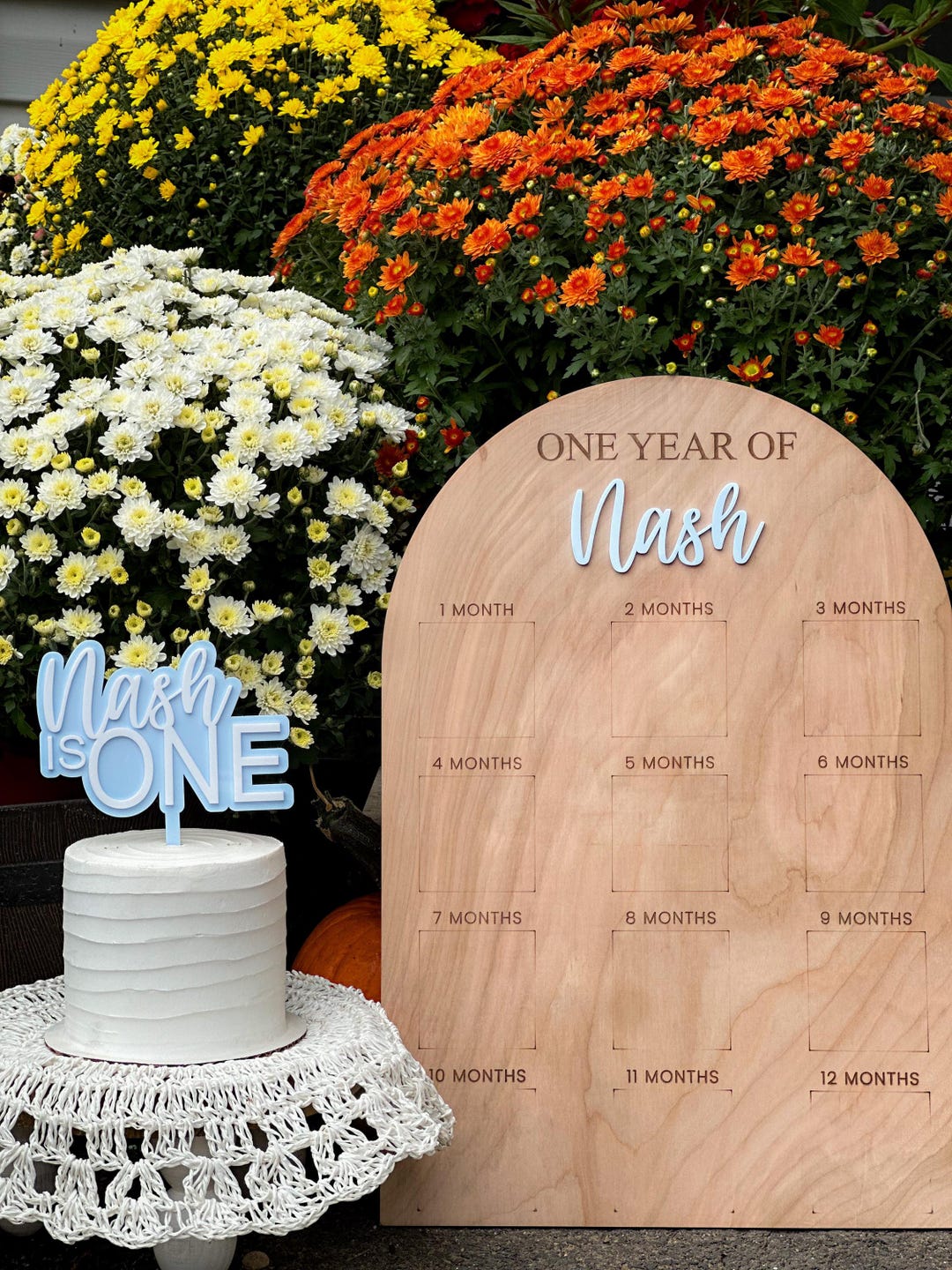 My First Year Photo Board | First Birthday Board | Milestone Baby Sign ...