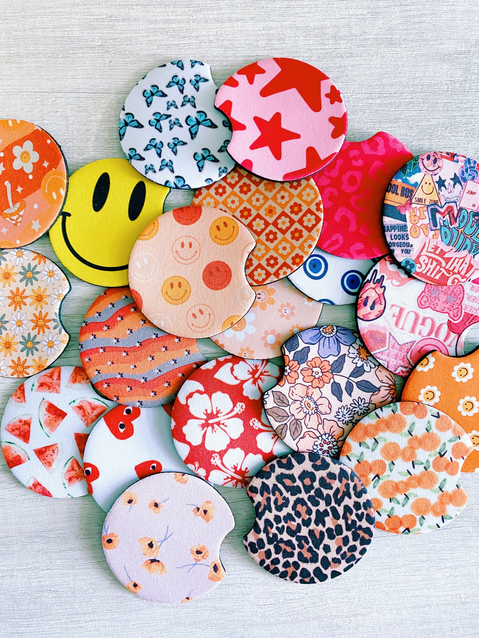 Cute Car Coasters Retro Car Coasters Preppy Car Coasters Etsy