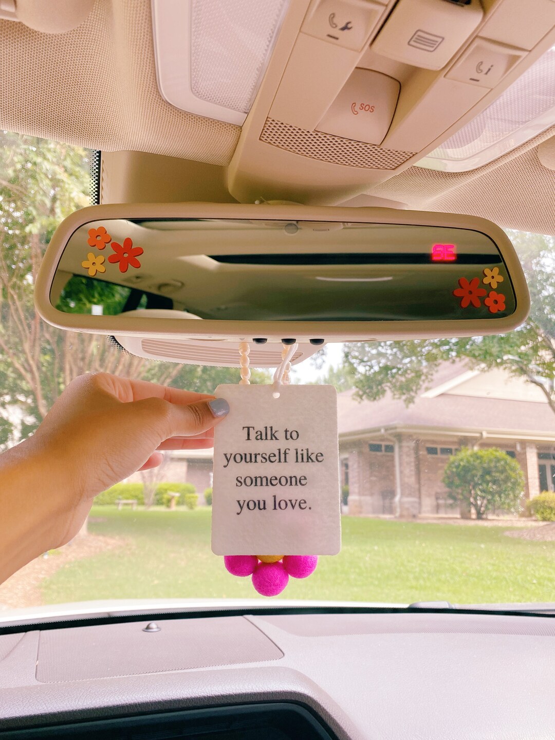 Positive Quote Car Accessory, Air Freshener, Retro Car Freshener, Car