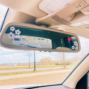 Car Decal Aesthetic Flower Decal Rear View Mirror Sticker