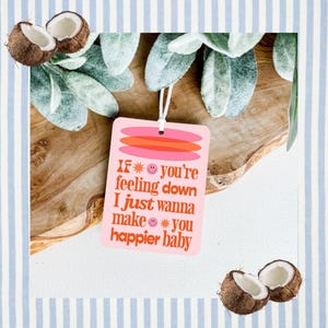 tpwk car air freshener, harry styles car charm, treat people with kindness gift, felt air freshener, cute car accessory, fragrance add-on