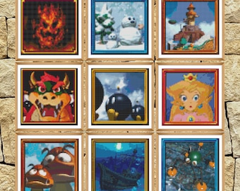 Alle Kurse - Super Mario 64 Gemälde Kreuzstichmuster