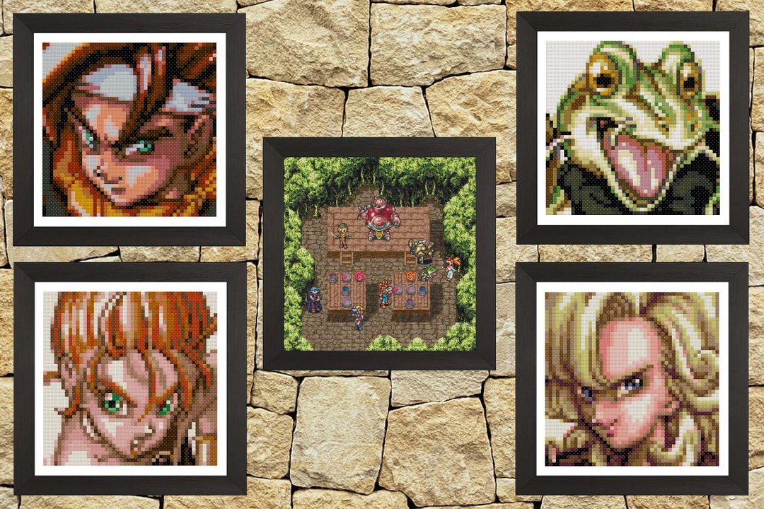 クロノメーター　絵画 クロノトリガー SNES クロスステッチパターンコレクション - Etsy 日本
