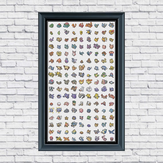 All Pokemon Generations Cross Stitch Patterns