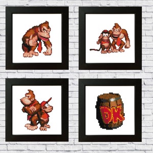 Donkey Kong Country Cross Stitch Kit PDF Pattern