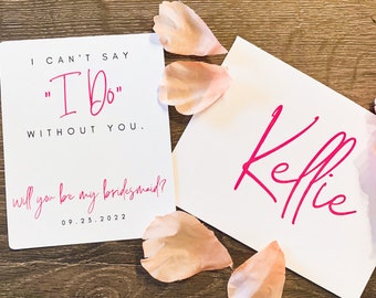 Will You Be My Bridesmaid Card, Personalized Bridesmaid Card, Maid Of Honor Proposal, Custom Bridal Party Cards