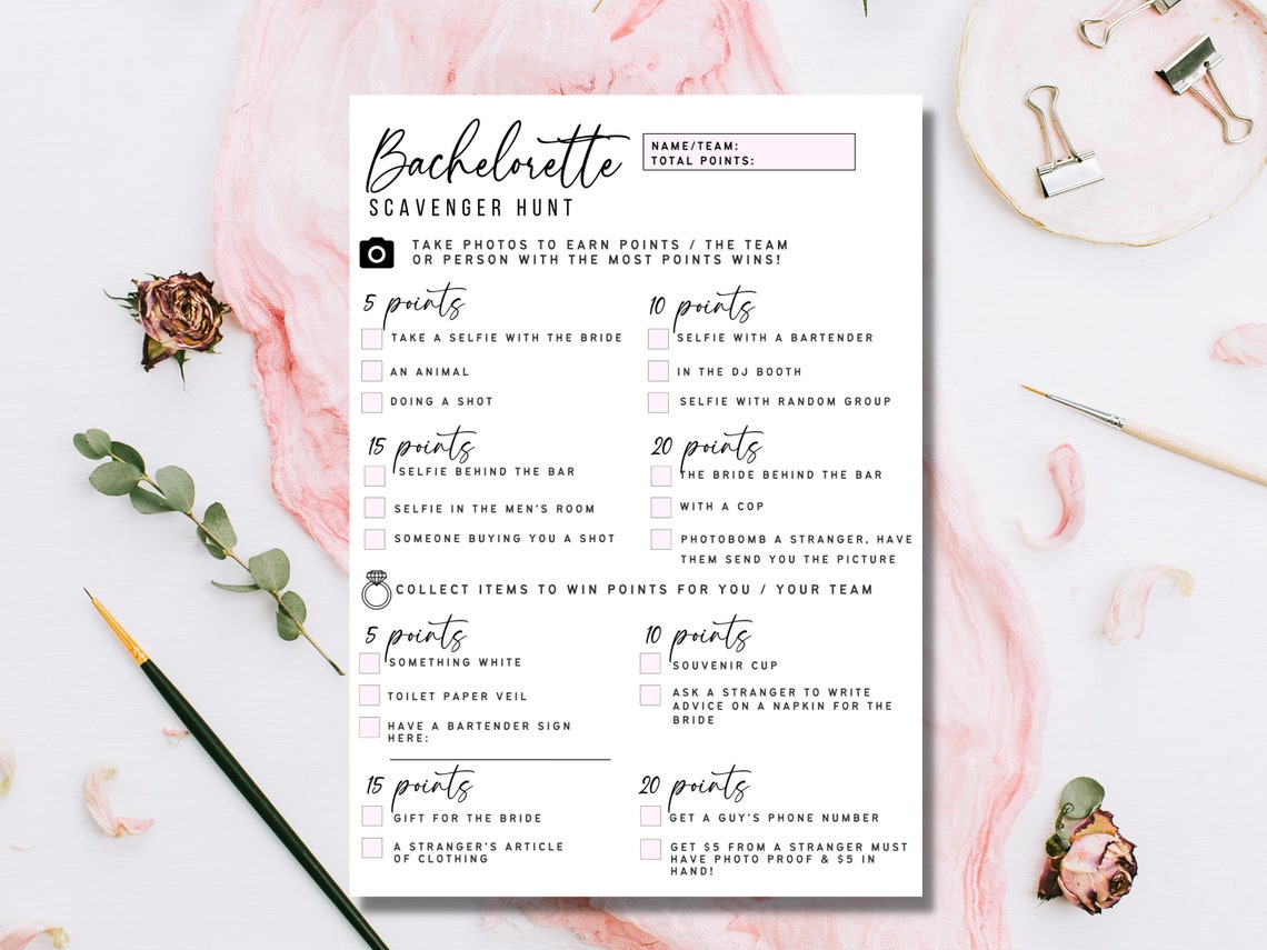 Bachelorette Printable Party Games Instant Download - Etsy
