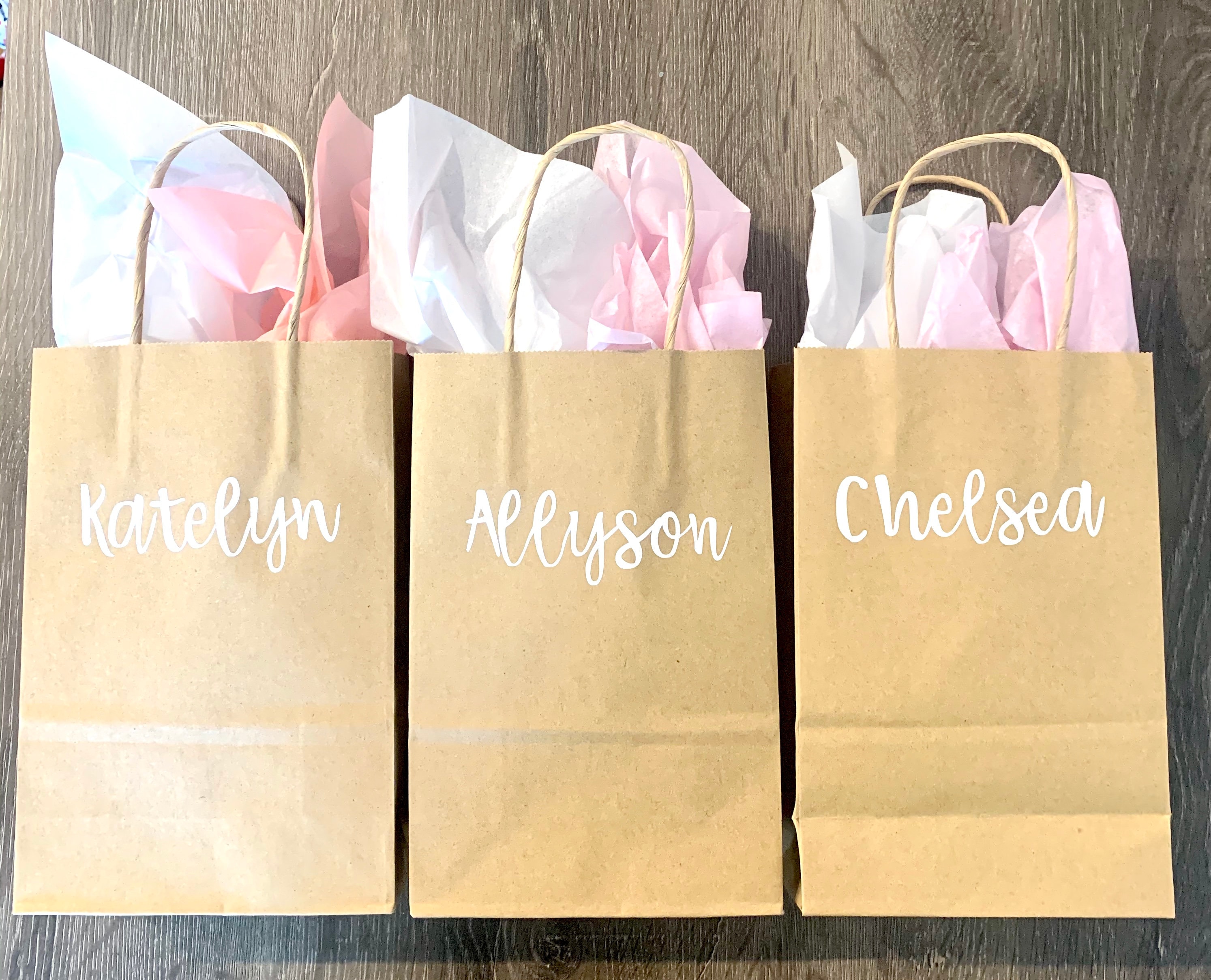 Custom Name Gift Bags Gift Bags for Wedding Bridal Party Etsy