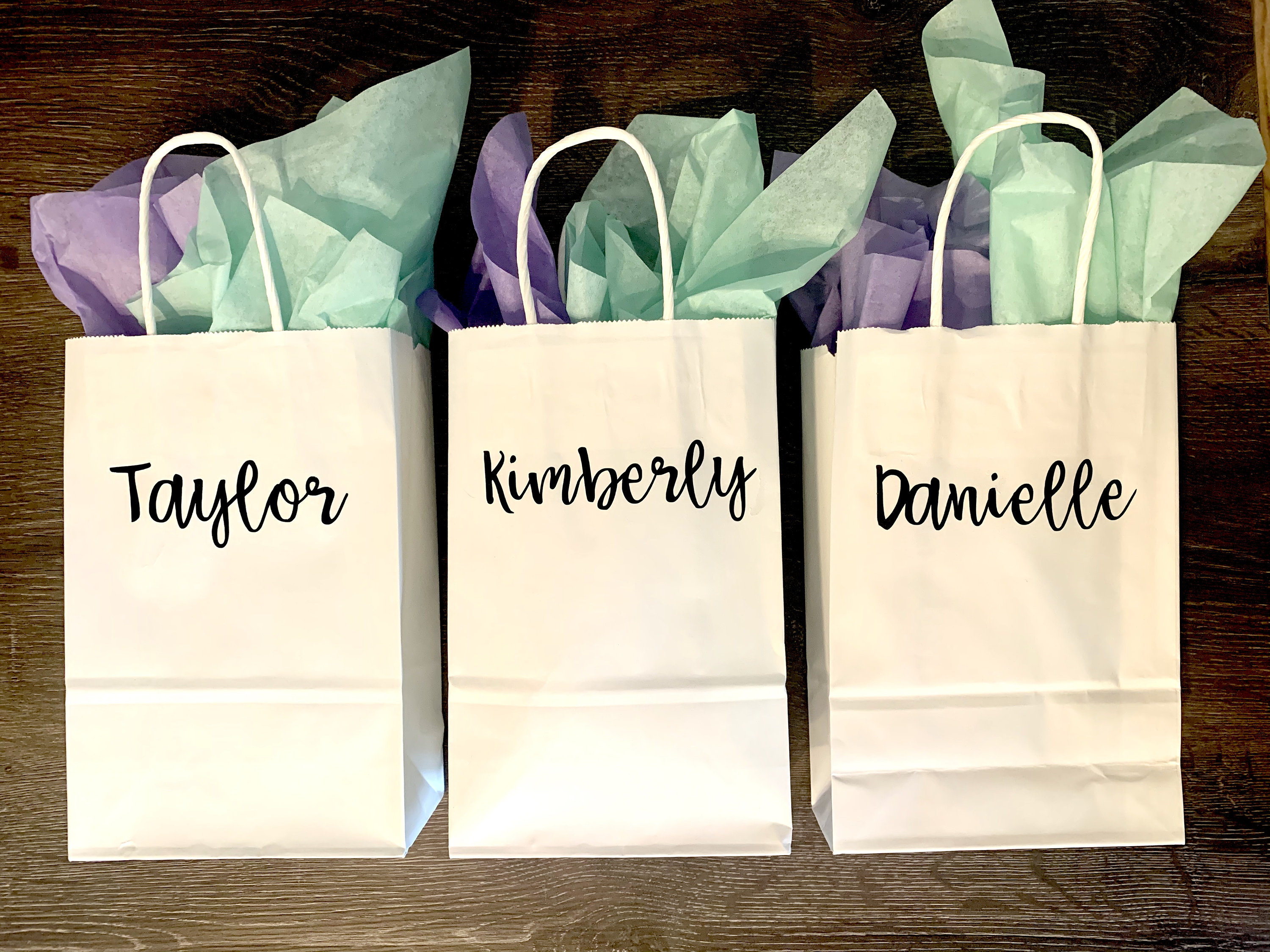 Custom Name Gift Bags Gift Bags for Wedding Bridal Party Etsy
