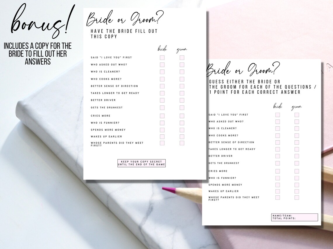 Bachelorette Printable Party Games Instant Download - Etsy