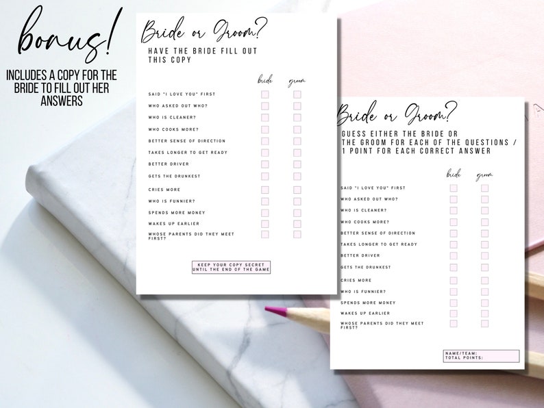Bachelorette Printable Party Games Instant Download - Etsy