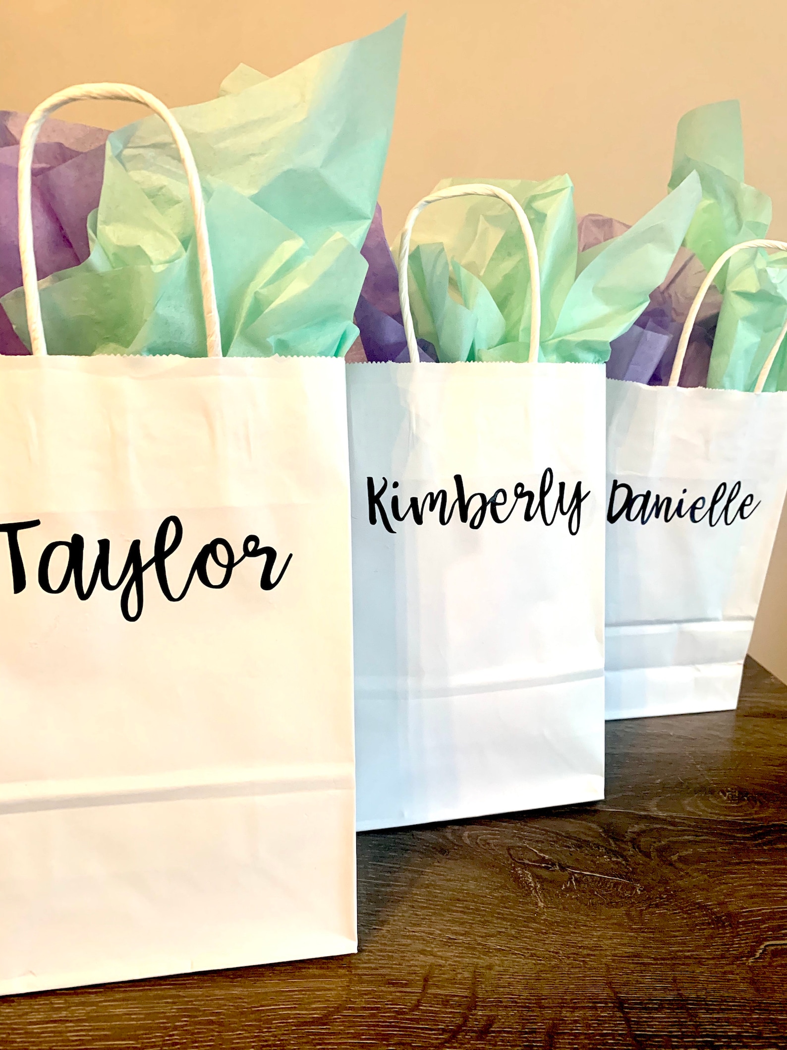 Custom Name Gift Bags Gift Bags for Wedding Bridal Party Etsy