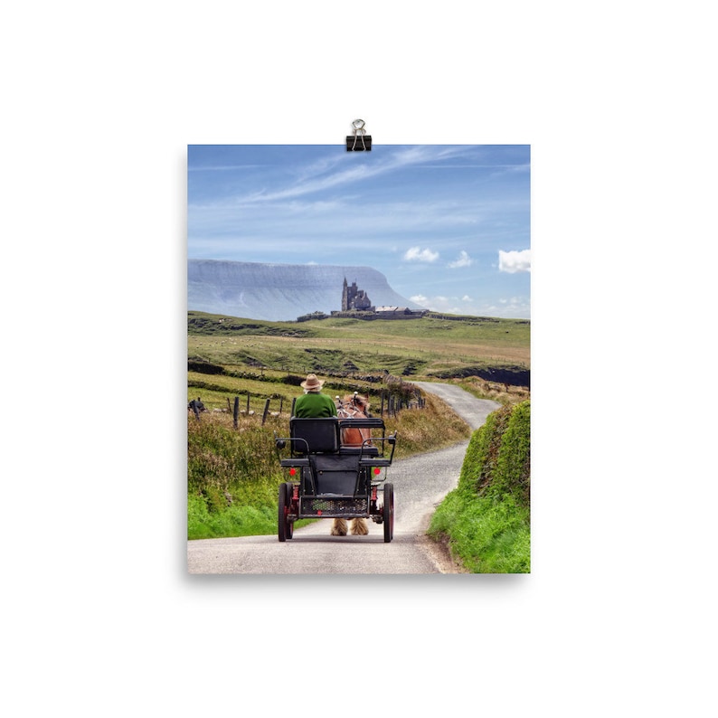 Poster Print Ted the heavy horse on his way to Classiebawn Castle at Mullaghmore, Sligo, Ireland image 2