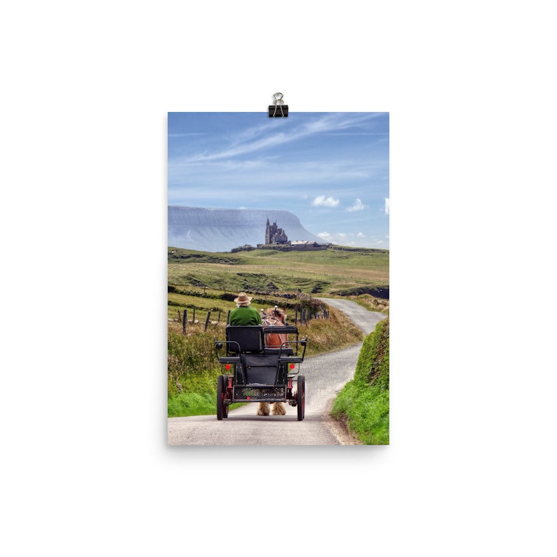 Poster Print Ted the heavy horse on his way to Classiebawn Castle at Mullaghmore, Sligo, Ireland image 4