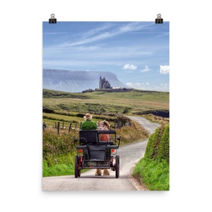 Poster Print Ted the heavy horse on his way to Classiebawn Castle at Mullaghmore, Sligo, Ireland image 1