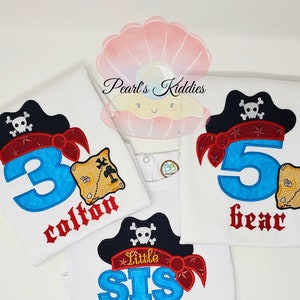 Pirate Birthday Shirt, Treasure Map Birthday Shirt
