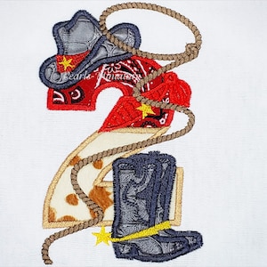 Embroidered Cowboy Birthday Shirt, Cowgirl Birthday Shirt, Bandana Birthday Shirt, Sheriff Birthday Shirt, Wild West Birthday shirt