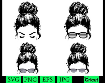 Download Messy bun | Etsy