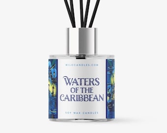 Waters Of The Caribbean Diffuser - Disney Inspired Scents Luxury Natural - Gift Diffuser Reed Diffuser Pirates Treasure Jack Sparrow Ocean