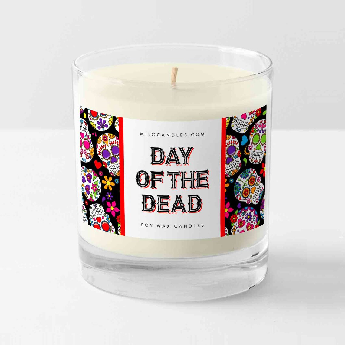 Day Of The Dead Candle 100 Luxury Natural Hand Poured Soy Etsy