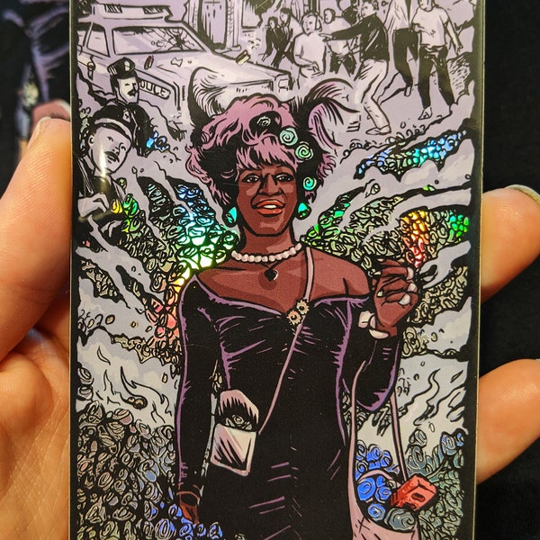 Marsha P Johnson Holographic Rainbow Sticker