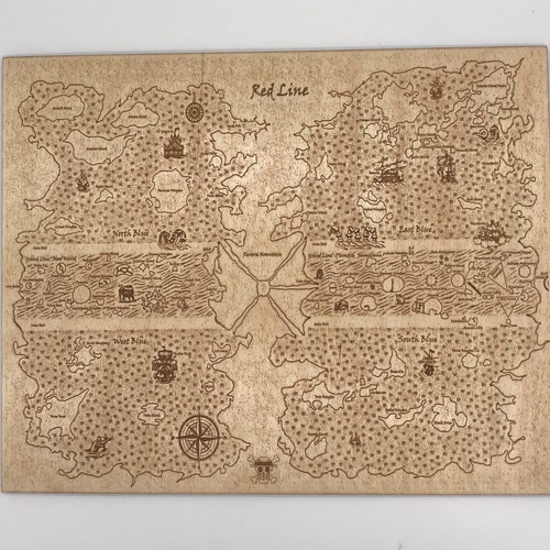 One Piece Anime World Map Etsy