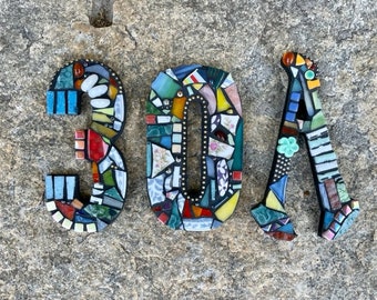 Mosaic letters numbers