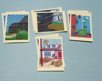 Art Note Cards - Set of 8 w/Folder