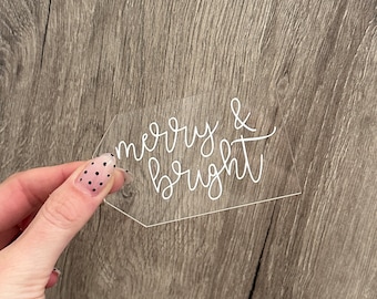 Clear Acrylic Christmas Gift Tag/Ornament